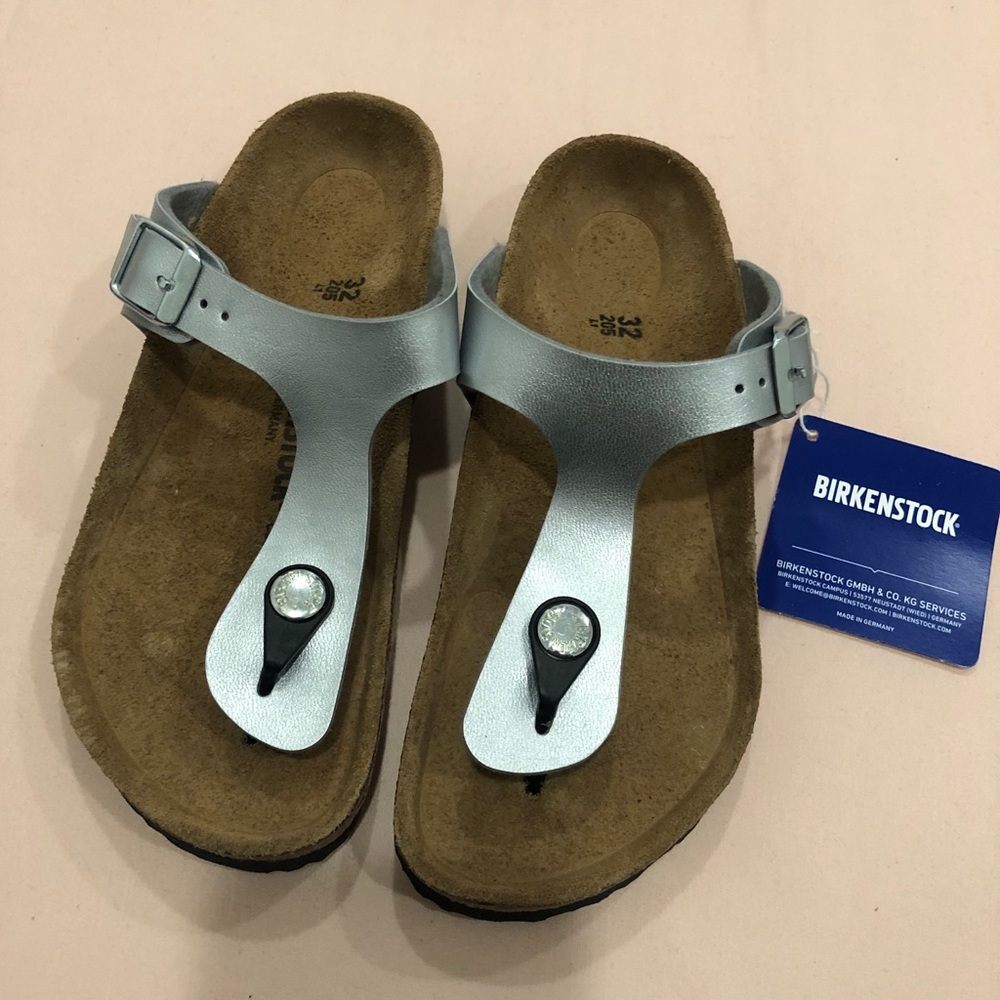 Kids Birkenstocks silver